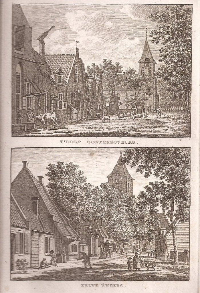 ‘t Dorp Oostersouburg (Oost-Souburg) / Zelve Anders 1786, 10 cm, Origineel, Stadsgezicht, Ophalen of Verzenden