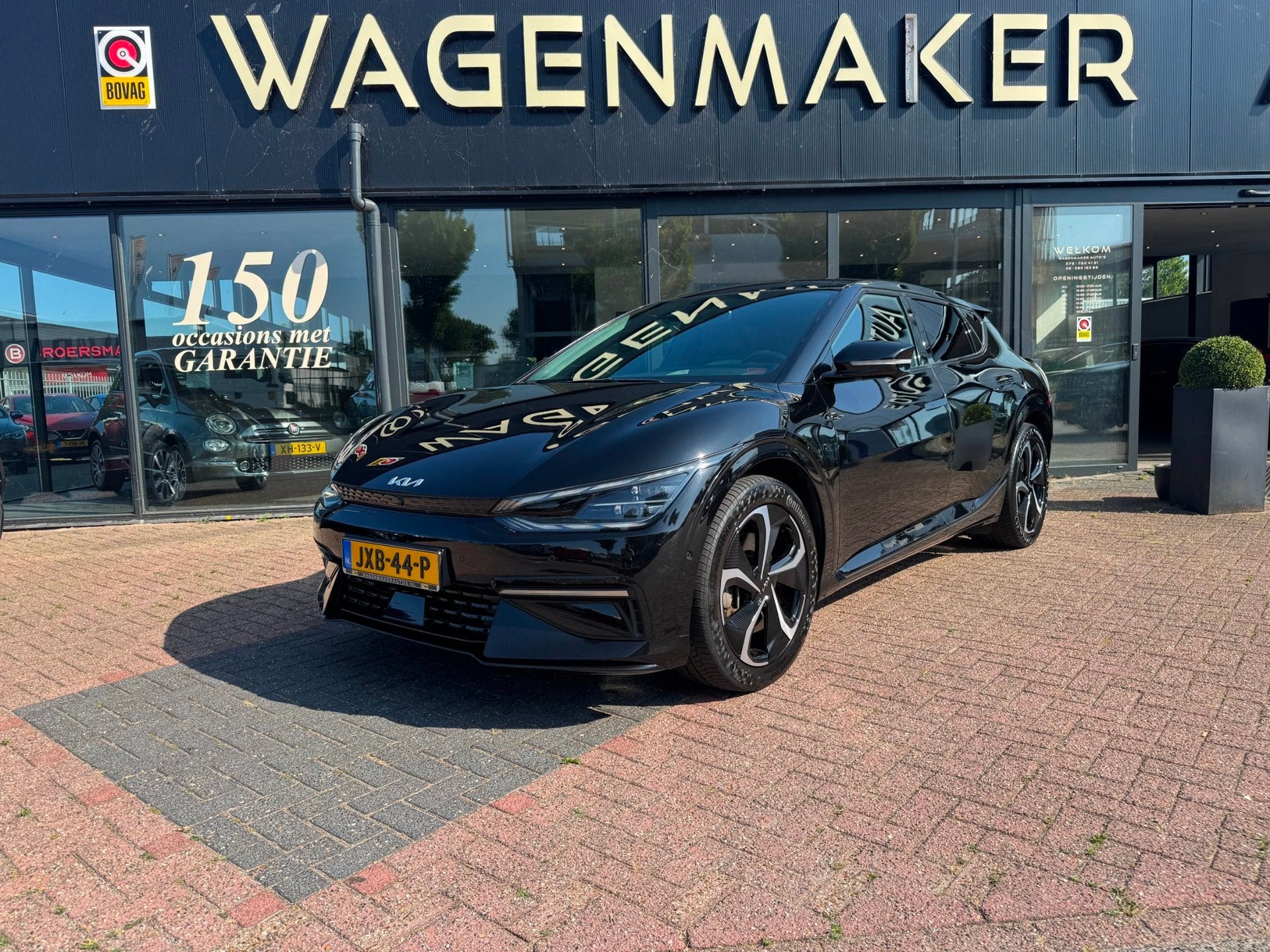 Kia EV6 GT-Line AWD 77.4 kWh AUT|NAV|CAM|ACC|PANO|SOH 99,1%, Auto's, Kia, Automaat, Gebruikt, Zwart, Grijs