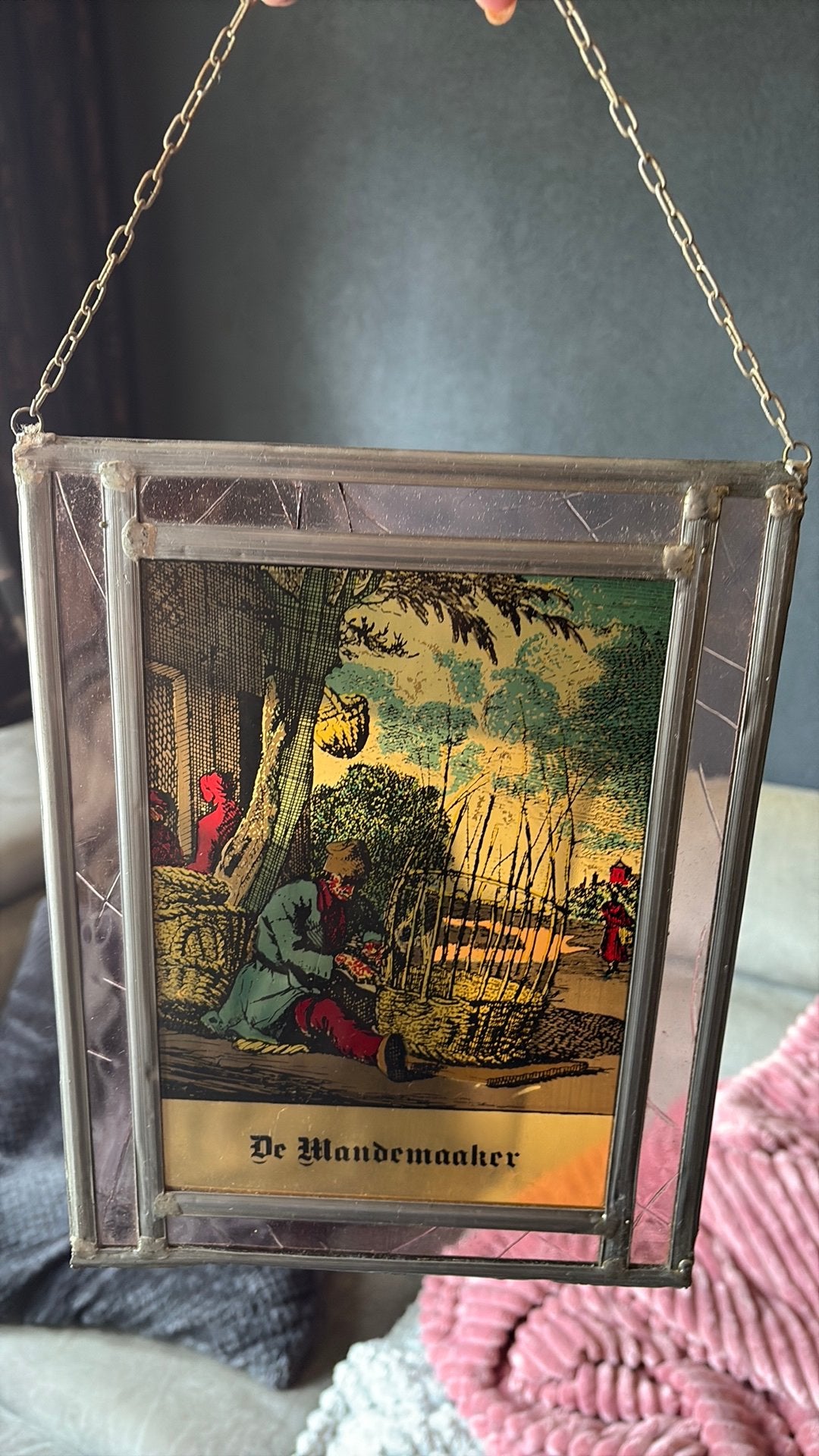 glas in lood schilderijen, Ophalen, Rechthoekig, Minder dan 50 cm, Minder dan 100 cm