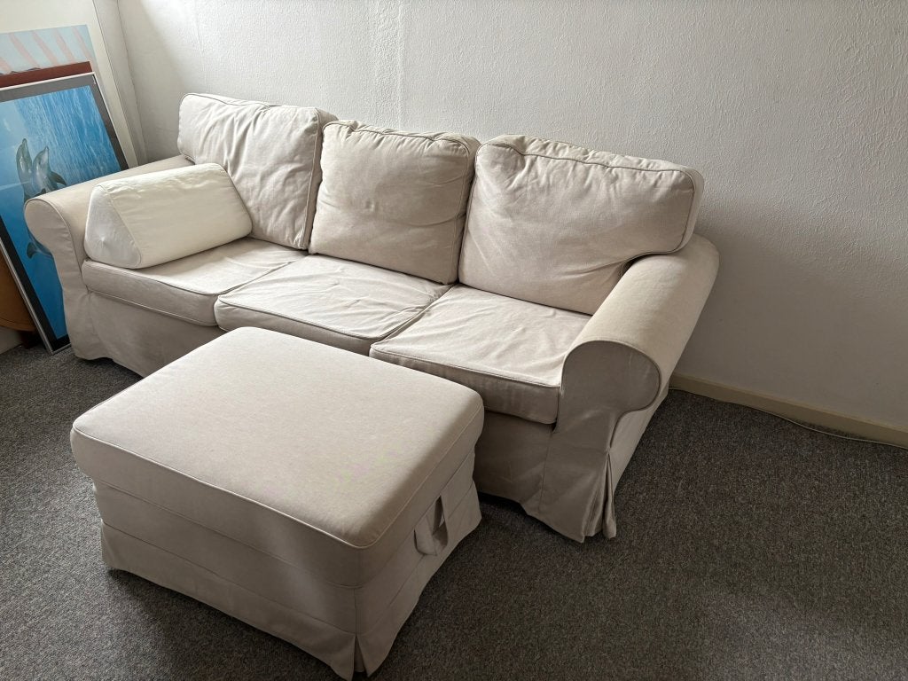 IKEA bank EKTORP 3-zitsbank in uitstekende staat, Ophalen, Gebruikt, Driepersoons, 75 tot 100 cm