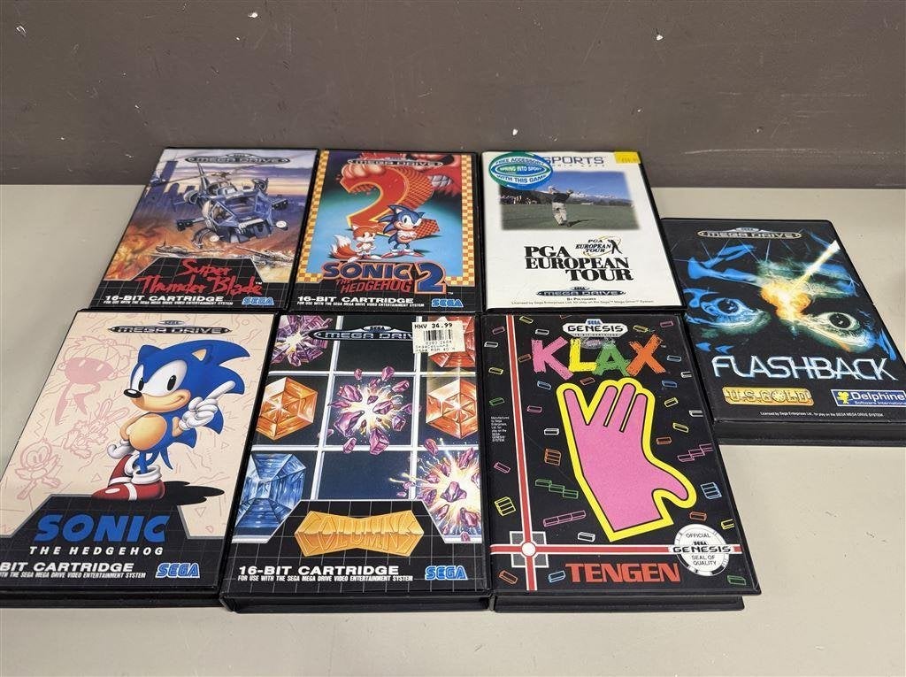 Sega Mega drive spellen 7 stuks - Klax - Flashback - Columns, Spelcomputers en Games, Games | Sega, 1 speler, Ophalen of Verzenden