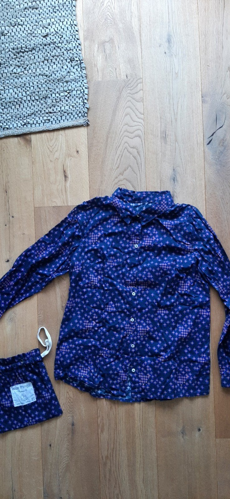 Leuke blouse van Nice Things, maat 38/40 (M), Maat 38/40 (M), Blauw, Nice Things, Ophalen of Verzenden