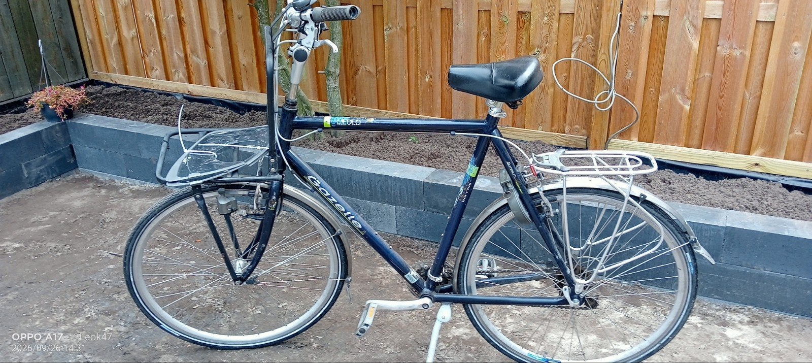 Gazelle Track & Trail Toerfiets met Voordrager, Ophalen, Schijfrem, Gazelle, 53 tot 56 cm