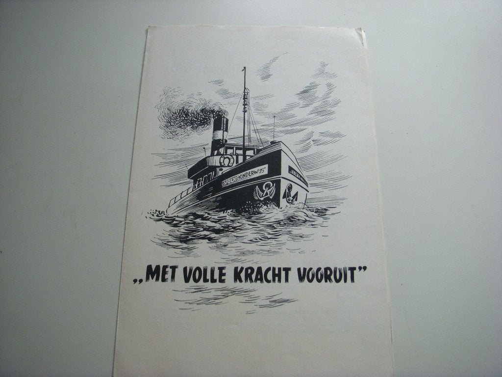 Folder Volksonderwijs ' Met volle kracht vooruit ', Boeken, Gelezen, Folder, Ophalen of Verzenden, Volksonderwijs