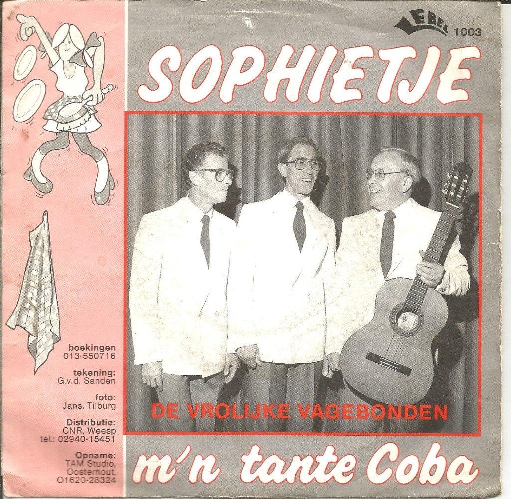 De Vrolijke Vagebonden : Sophietje (1985), Fotohoes, 7 inch, Ophalen of Verzenden, Zo goed als nieuw