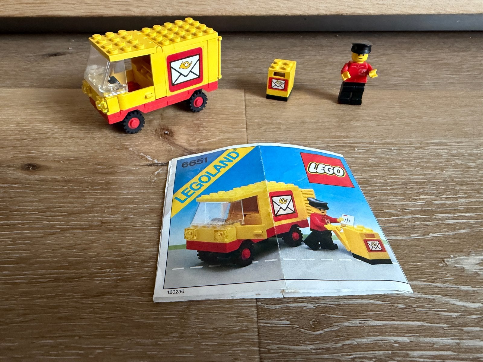 Lego Legoland 6651 Postwagen met postbode en brievenbus, Ophalen of Verzenden, Gebruikt, Overige merken