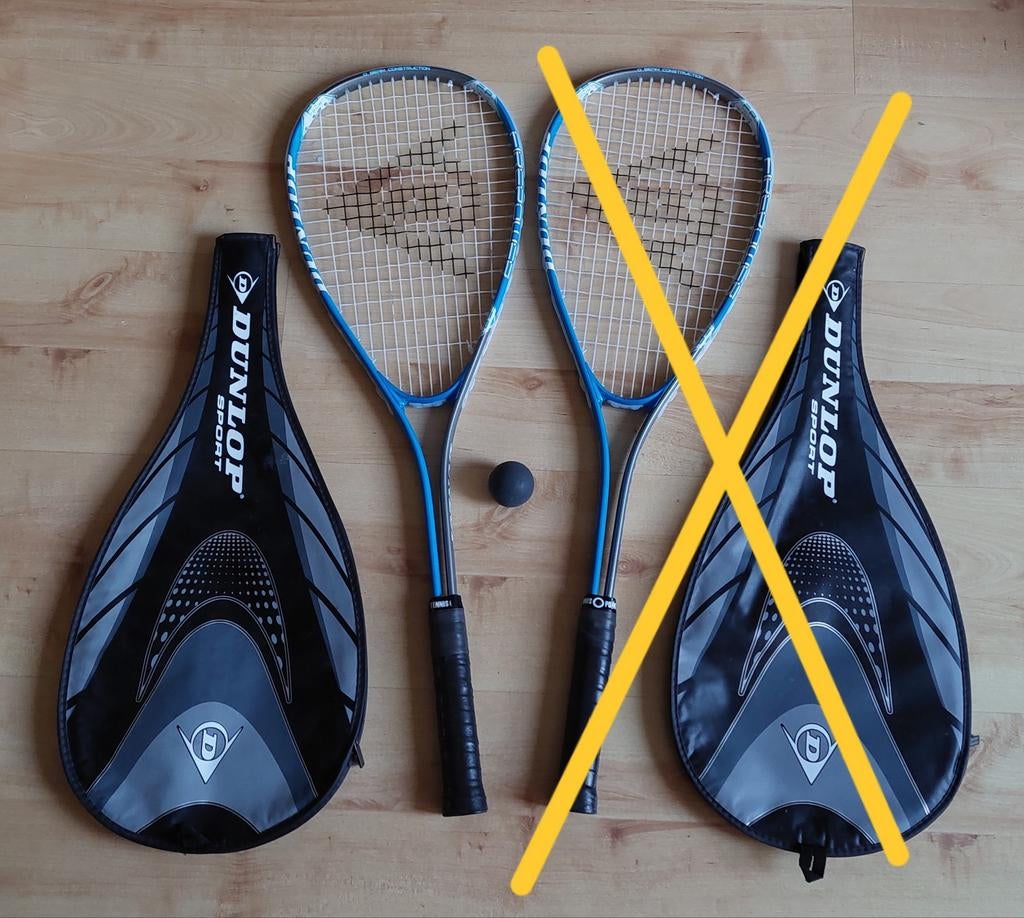 1 Dunlop Firepower tour squashracket met beschermhoes, Sport en Fitness, Squash, Ophalen of Verzenden, Zo goed als nieuw, Racket