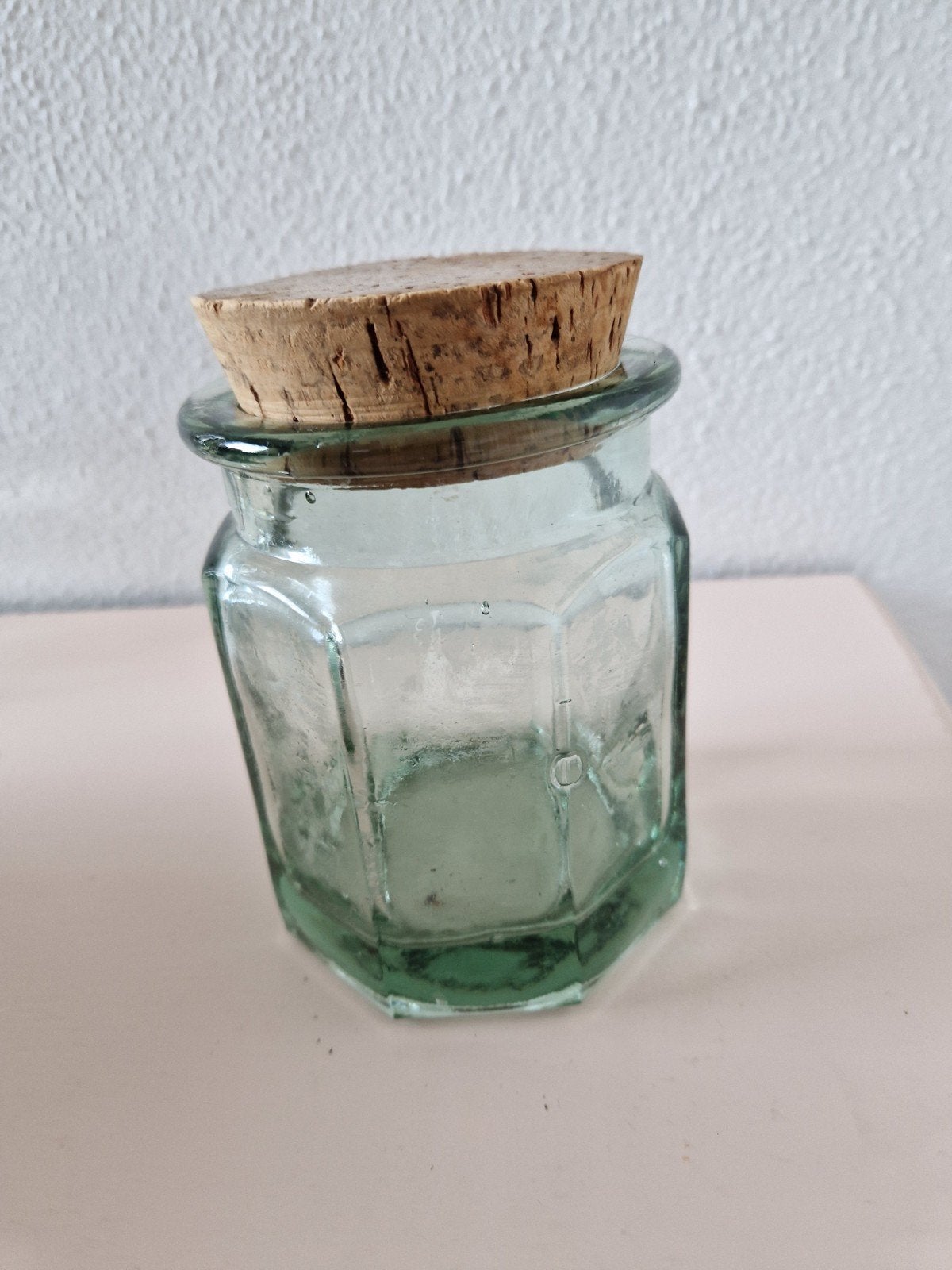 glazen pot met kurk deksel, Ophalen of Verzenden, Huis en Inrichting