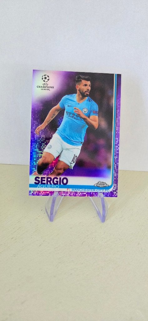 2018 Topps Chrome Sergio Aguero /250 manchester city, Verzenden, Zo goed als nieuw, Buitenlandse clubs, Spelerskaart