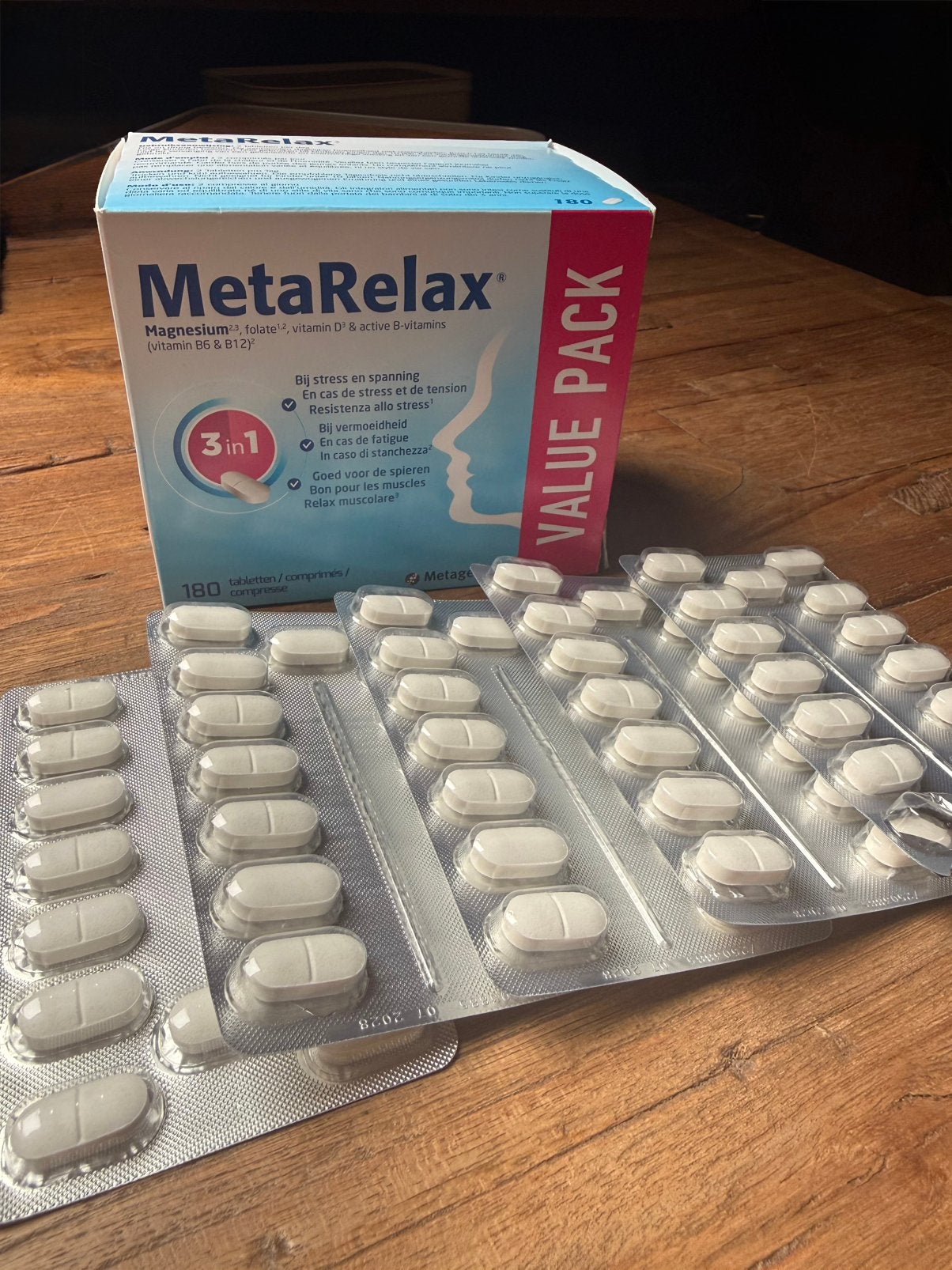 MetaRelax Magnesiumglycerofosfaat 75 tabletten, Ophalen of Verzenden, Zo goed als nieuw, Overige typen