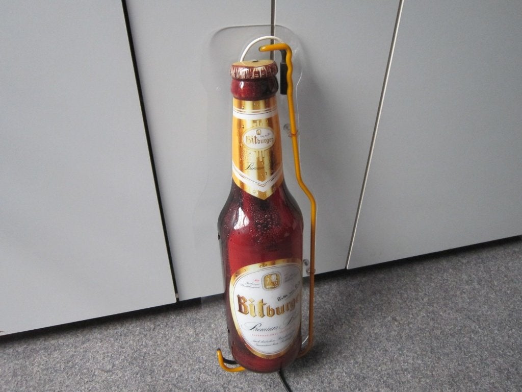 BITBURGER BIER NEON LICHTRECLAME, Ophalen, Zo goed als nieuw, Overige typen, Overige merken