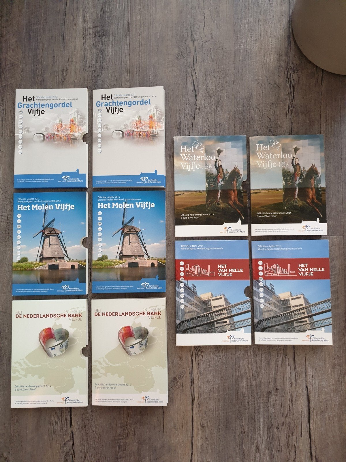 5x Herdenkingsmunten Proof in Blister, Verzenden, Nederland, Munten