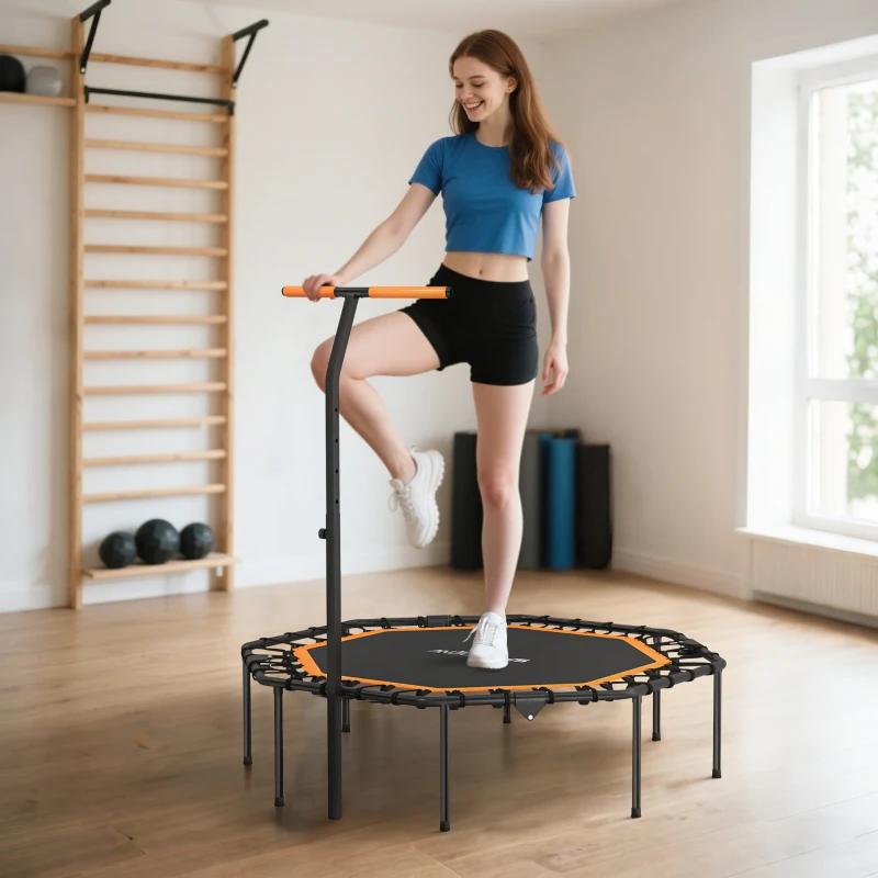 SPORTNOW Fitness Trampoline met verstelbare Handgreep, Ophalen, Nieuw