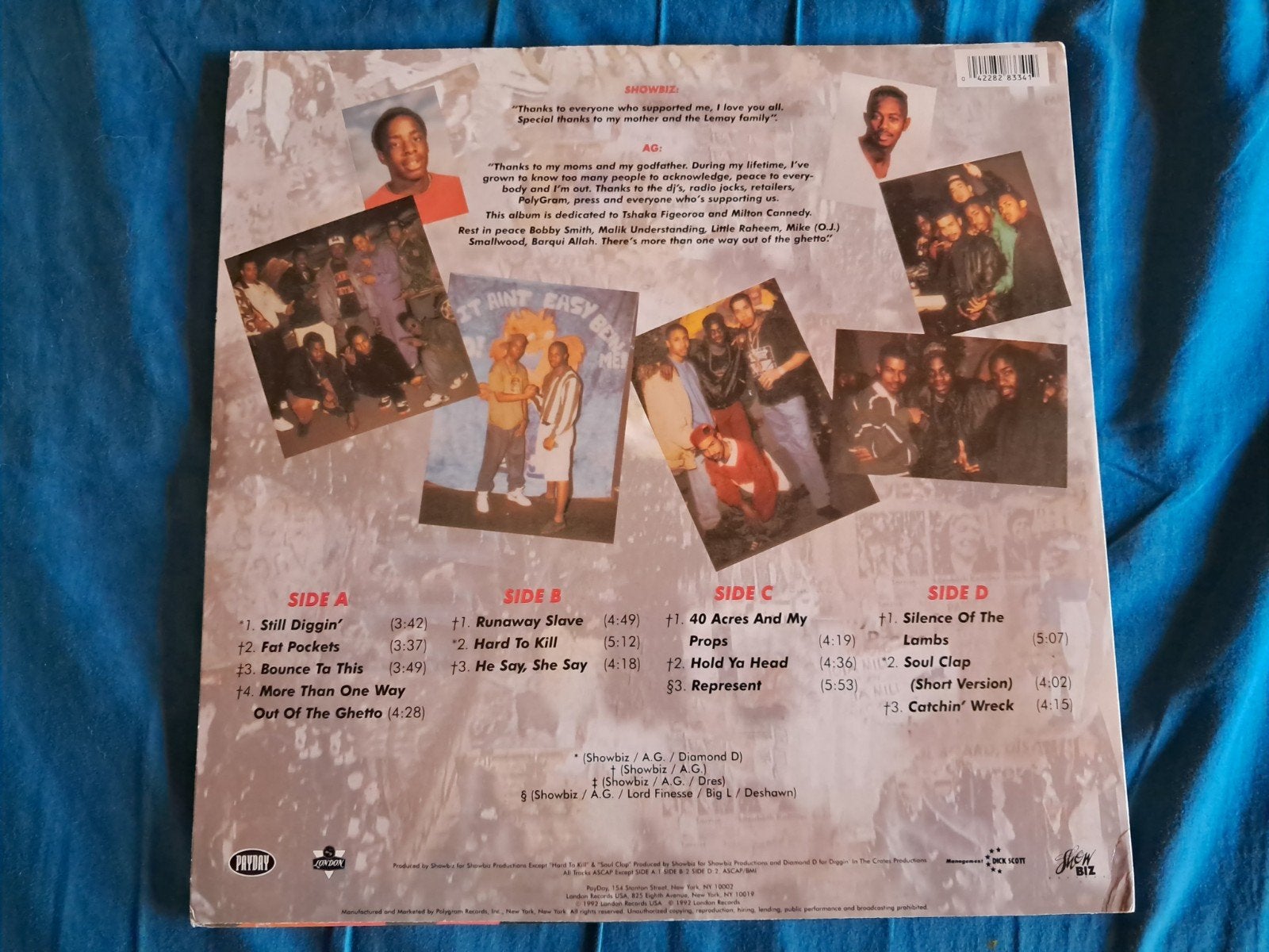 Showbiz & AG - Runaway Slave 2xLP (1992), Cd's en Dvd's, Gebruikt, Verzenden, Dubbel-LP, 12 inch