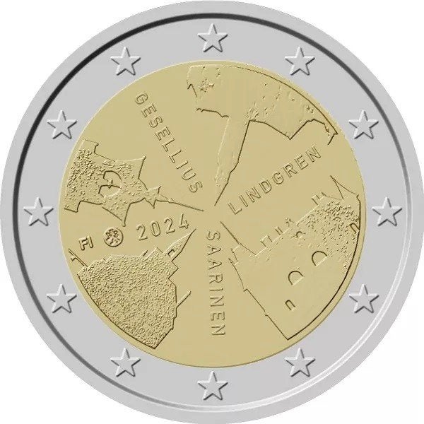 Speciale 2 Euro FINLAND 2024 "Achitectuur van Finland" unc., Verzenden, Finland, 2 euro