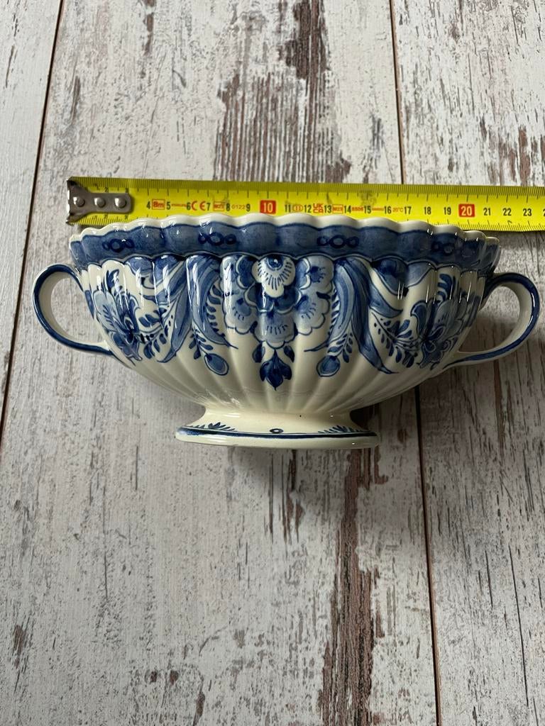 Delfts blauwe handgeschilderde melkkan, Antiek en Kunst, Ophalen of Verzenden