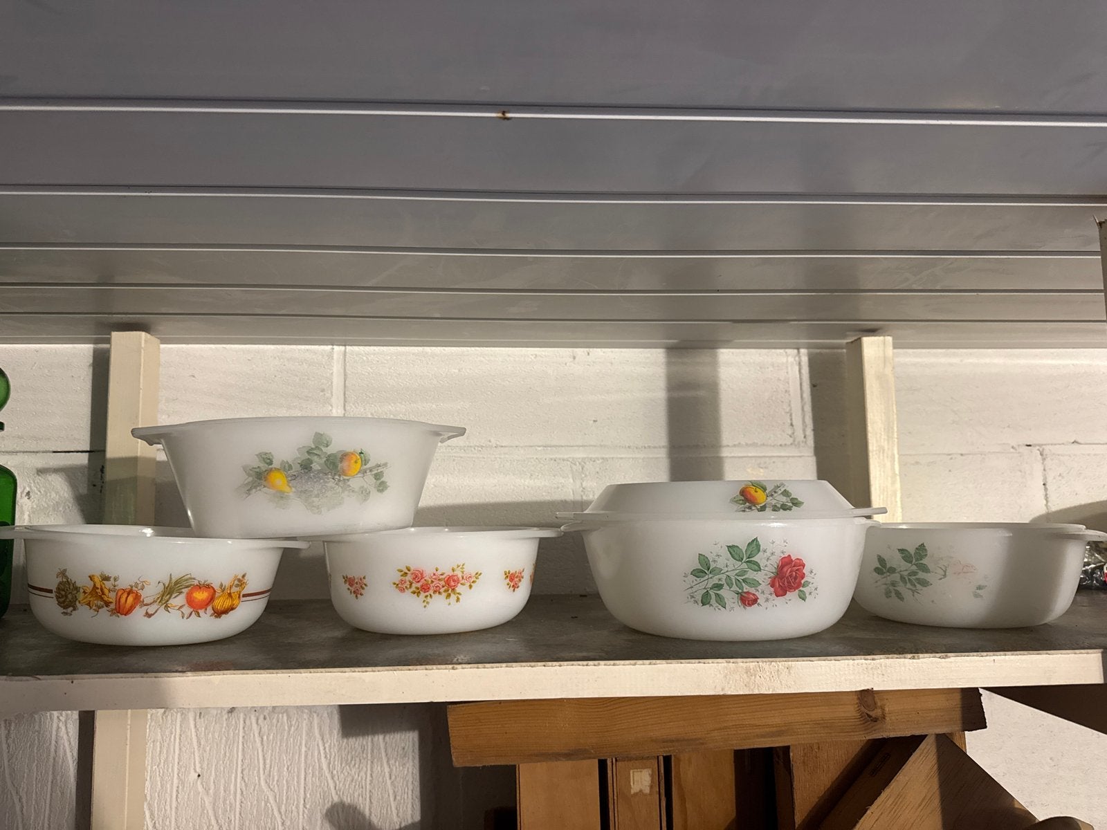 Vintage Pyrex ovenschalen set - Diverse patronen, Antiek en Kunst, Ophalen