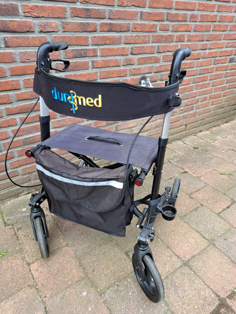 Rollator dunmed opklapbaar met tas, Ophalen, Lichtgewicht, Gebruikt