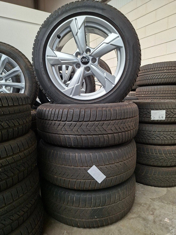 Complete set winterwielen Audi A6, Ophalen, 18 inch, Gebruikt, Banden en Velgen