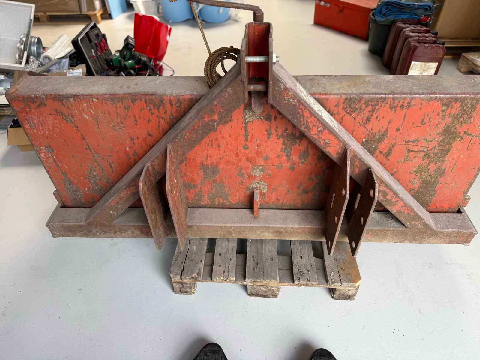 Grondbak 180CM / schepbak voor tractor of heftruck, Ophalen, Gebruikt, IJzer
