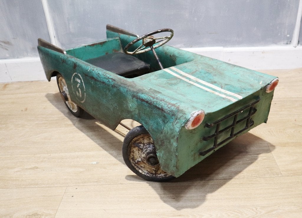 Vintage metalen trapauto, Antiek en Kunst, Antiek | Speelgoed, Ophalen of Verzenden
