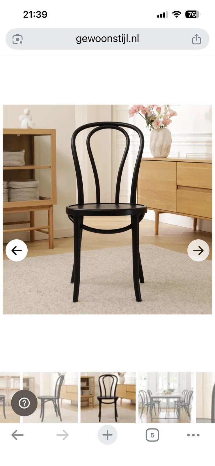 2 bistro stoelen van IKEA, Huis en Inrichting, Ophalen, Zo goed als nieuw, Wit, Twee