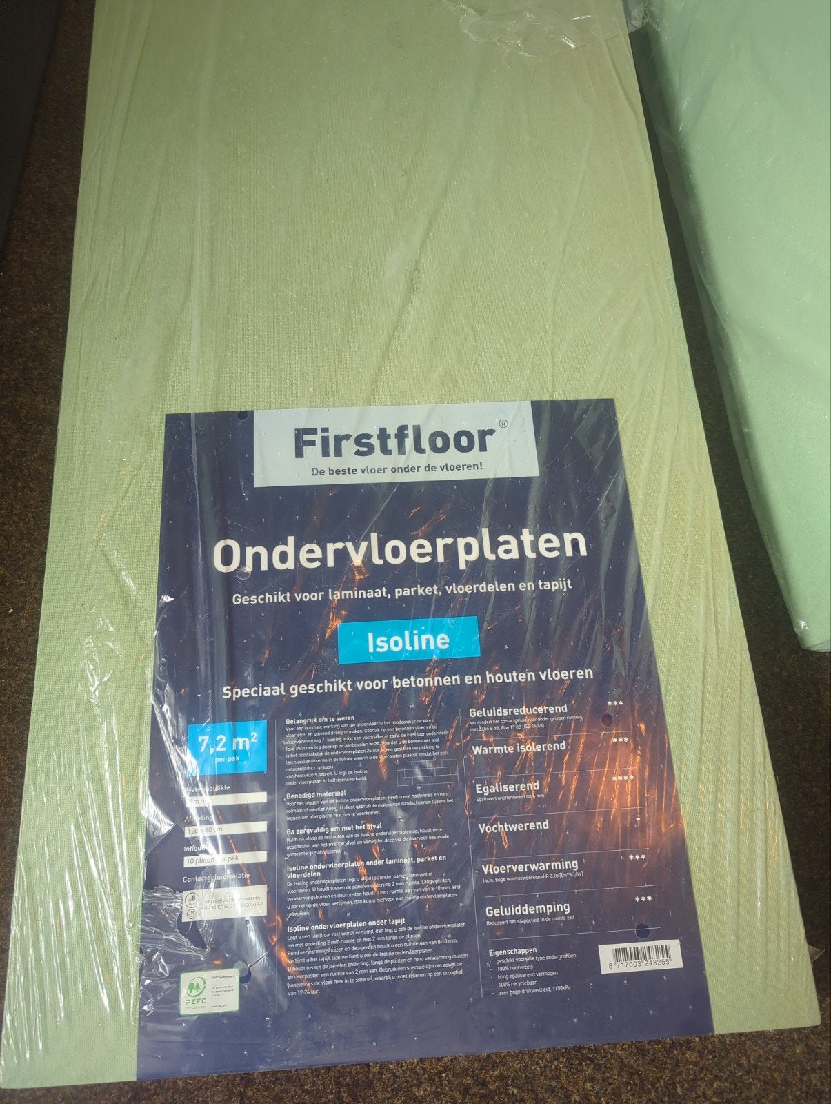 Firstfloor Isoline Ondervloerplaten 7,2 m², Ophalen, Overige materialen, 30 cm of meer, 50 tot 150 cm