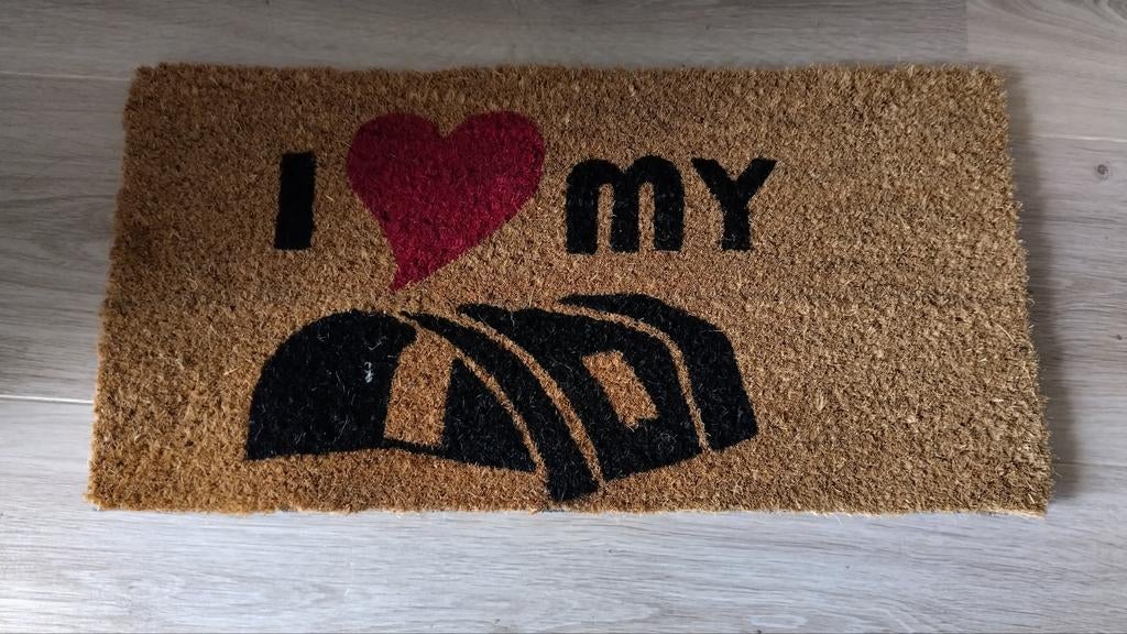 Deurmat 'I love my vouwwagen- Kokosmat - nieuw, Ophalen of Verzenden, Nieuw