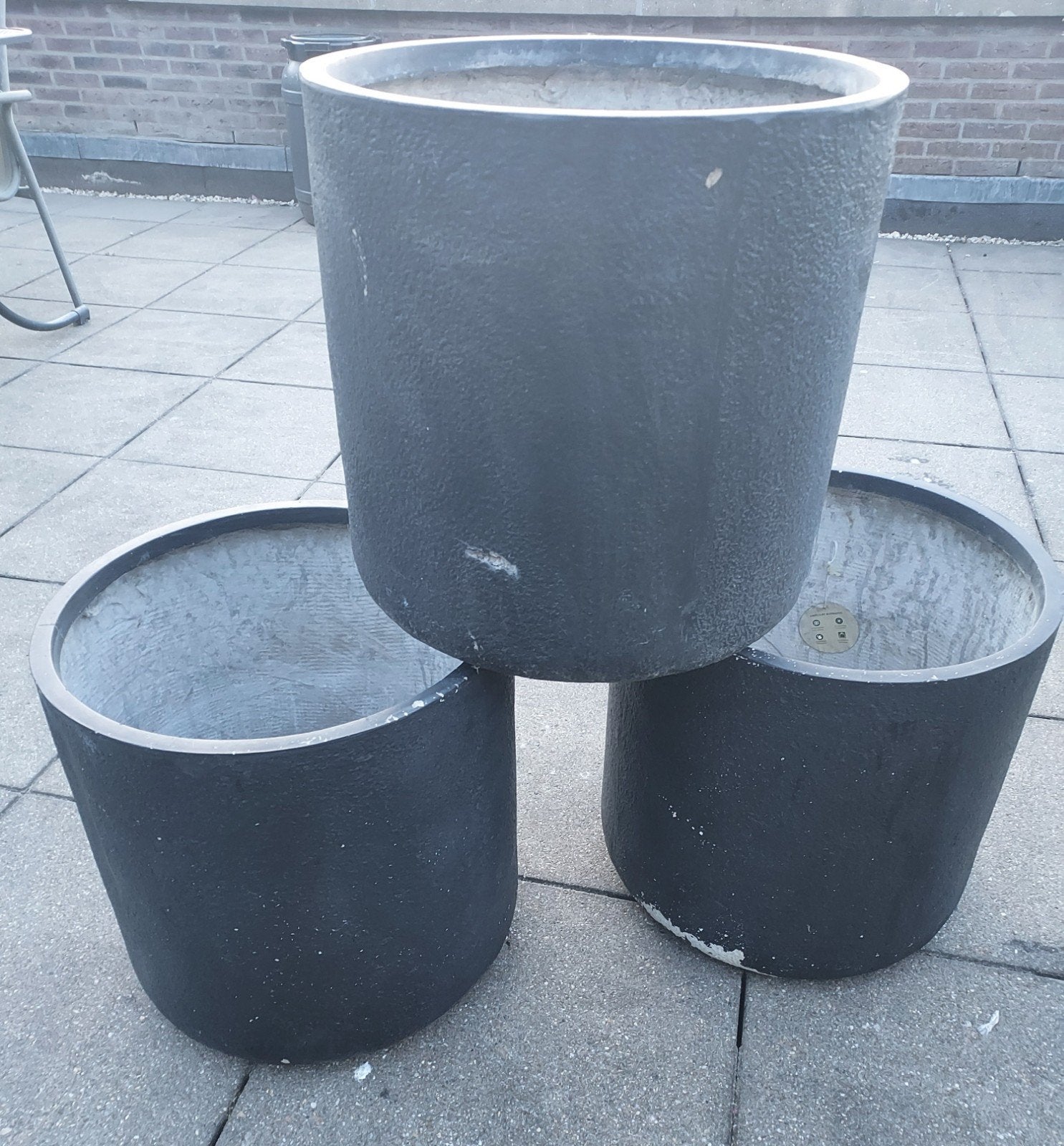 Grote ronde bloembakken plantenbakken, Ophalen, Rond, Kunststof