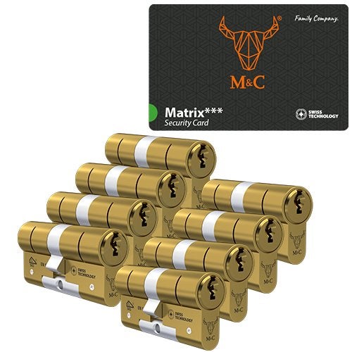 M&C Matrix messing cilinder 8x gelijksluitend SKG***, Niet ingevuld, Niet ingevuld, Niet ingevuld