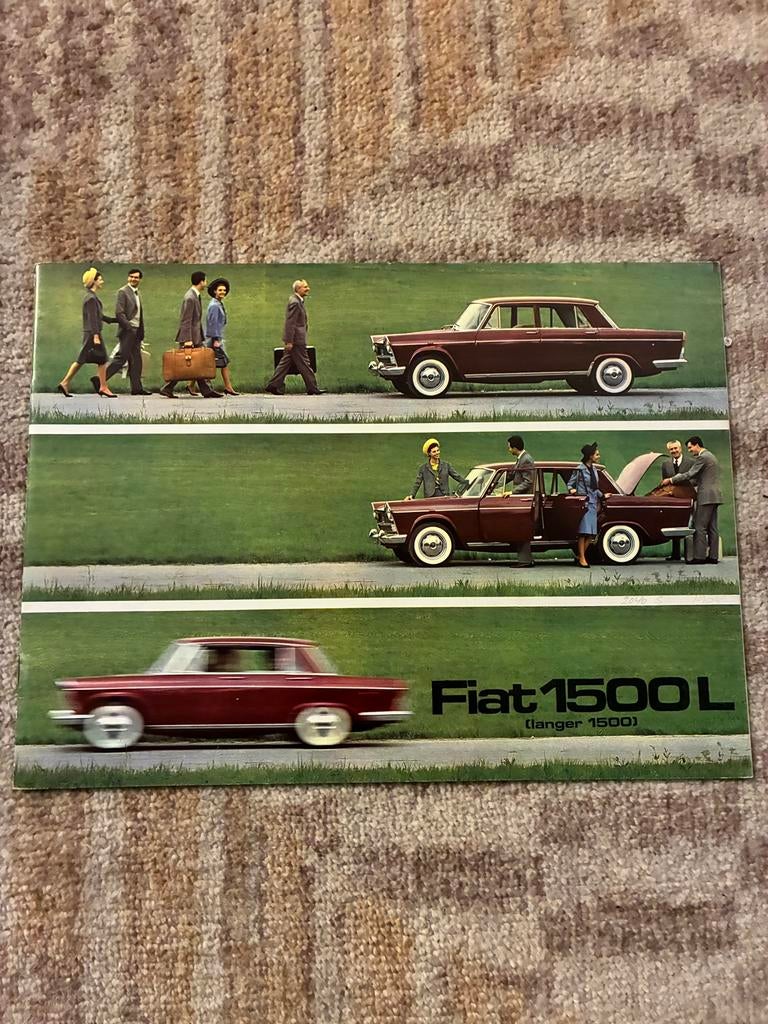 Fiat 1500 L brochure, Ophalen of Verzenden, Zo goed als nieuw, Overige merken