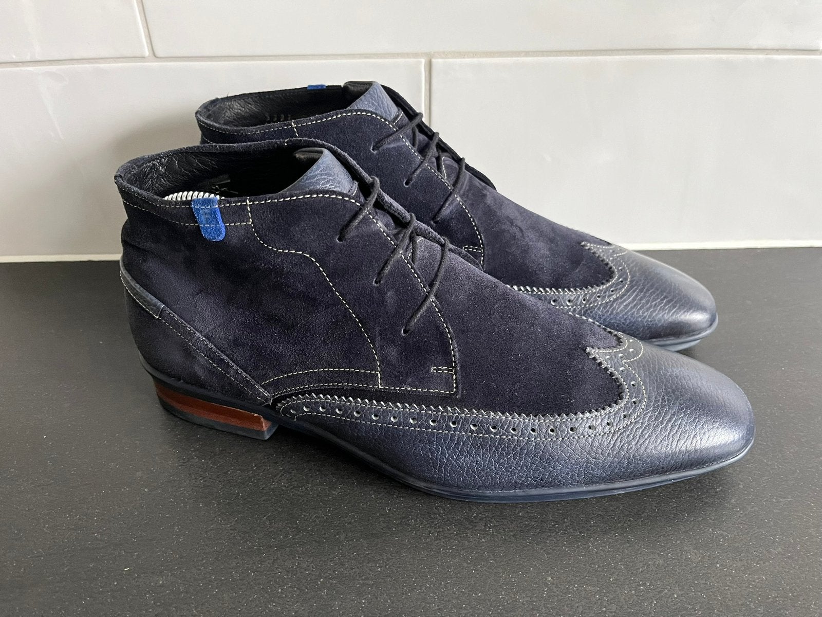Floris van Bommel herenschoenen maat 9 / 43 H, Blauw, Floris, Floris, Ophalen of Verzenden