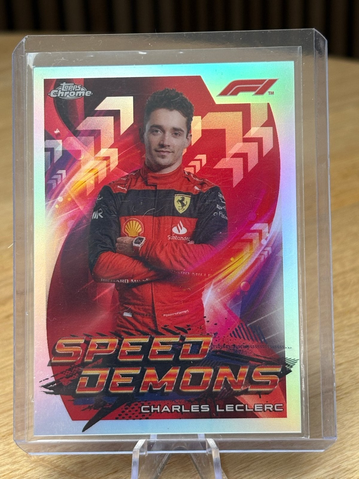 Topps Chrome F1 Speed Demons Charles Leclerc kaart, Ophalen, Zo goed als nieuw, Overige sporten, Spelerskaart
