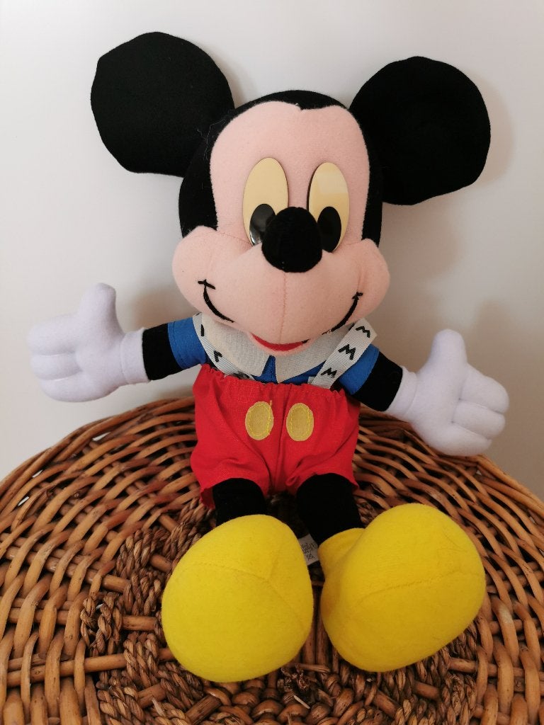 Vintage Disney Mickey Mouse knuffel, Ophalen of Verzenden, Mickey Mouse, Gebruikt, Knuffel