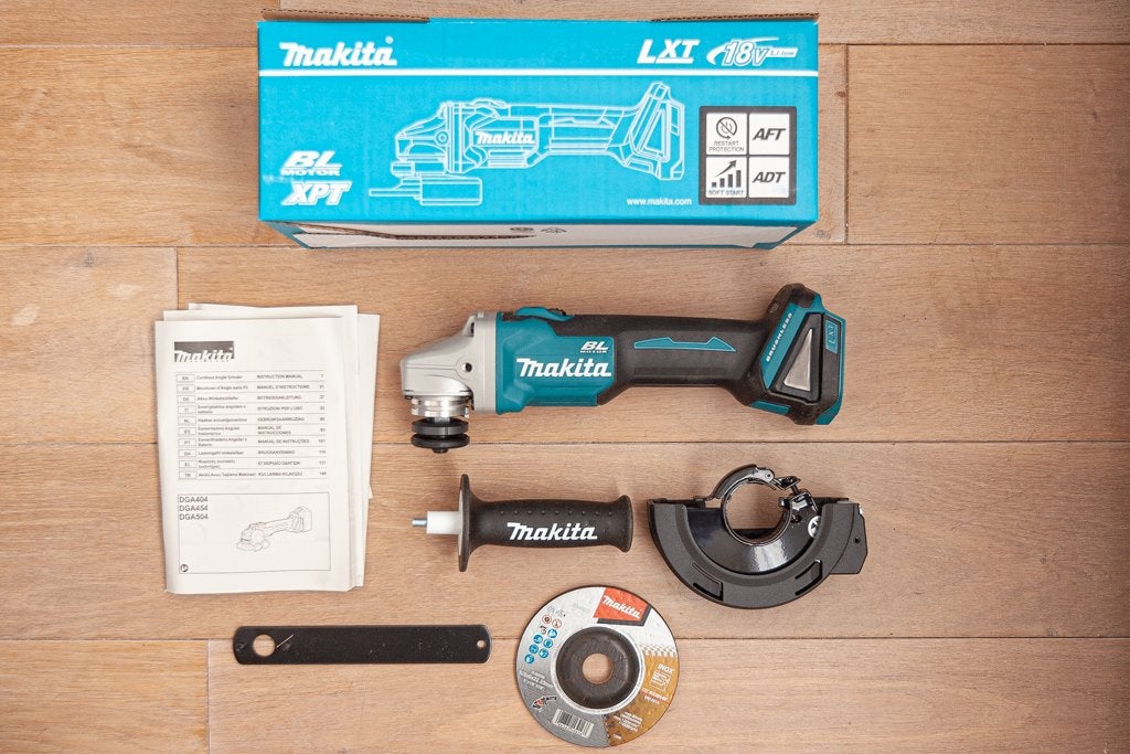 Makita DGA504 18V brushless accu Haakse slijper 125 mm body, Info@makita.nl, Makita, Haakse handslijpmachine, Nieuw