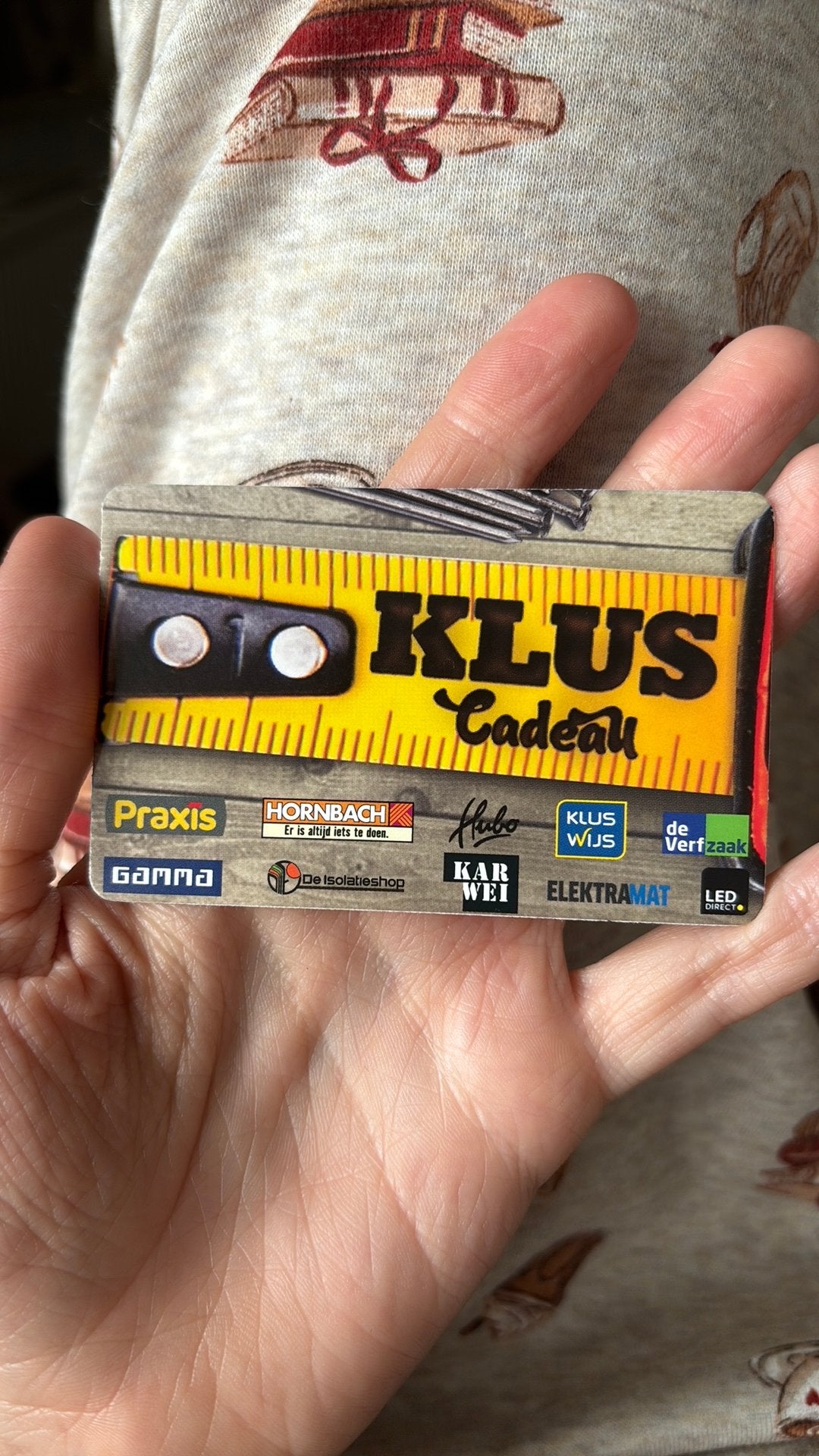 Klus cadeaukaart, Eén persoon, Cadeaubon