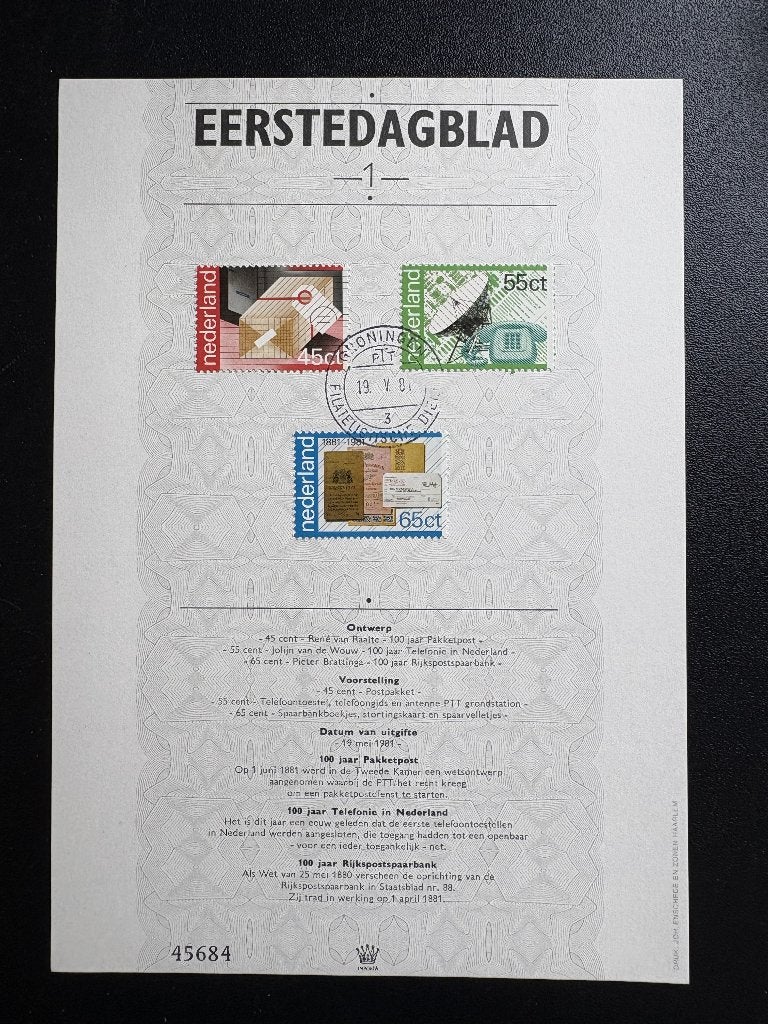 Eerstedagbladen van Nederland, Postzegels en Munten, Ophalen, Na 1940, Gestempeld