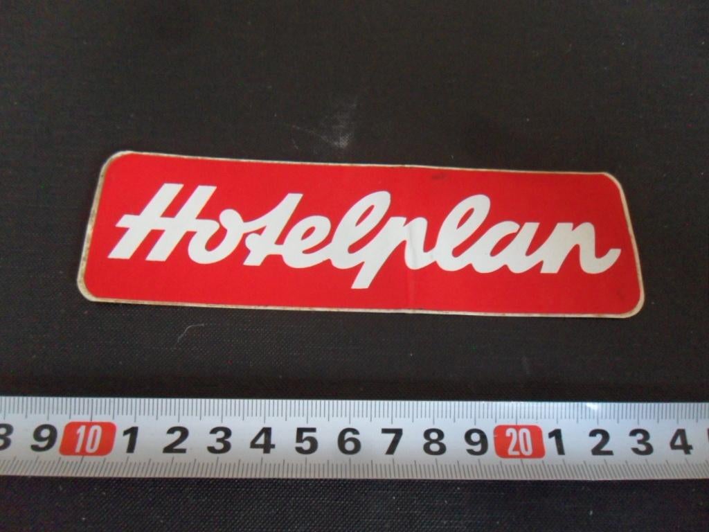 sticker Hotelplan ROOD  BUA803, Verzamelen, Ophalen, Zo goed als nieuw