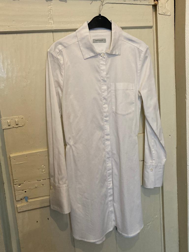RenéLezard lange wit katoenen blouse 40, Maat 38/40 (M), Wit, Ophalen of Verzenden, Zo goed als nieuw