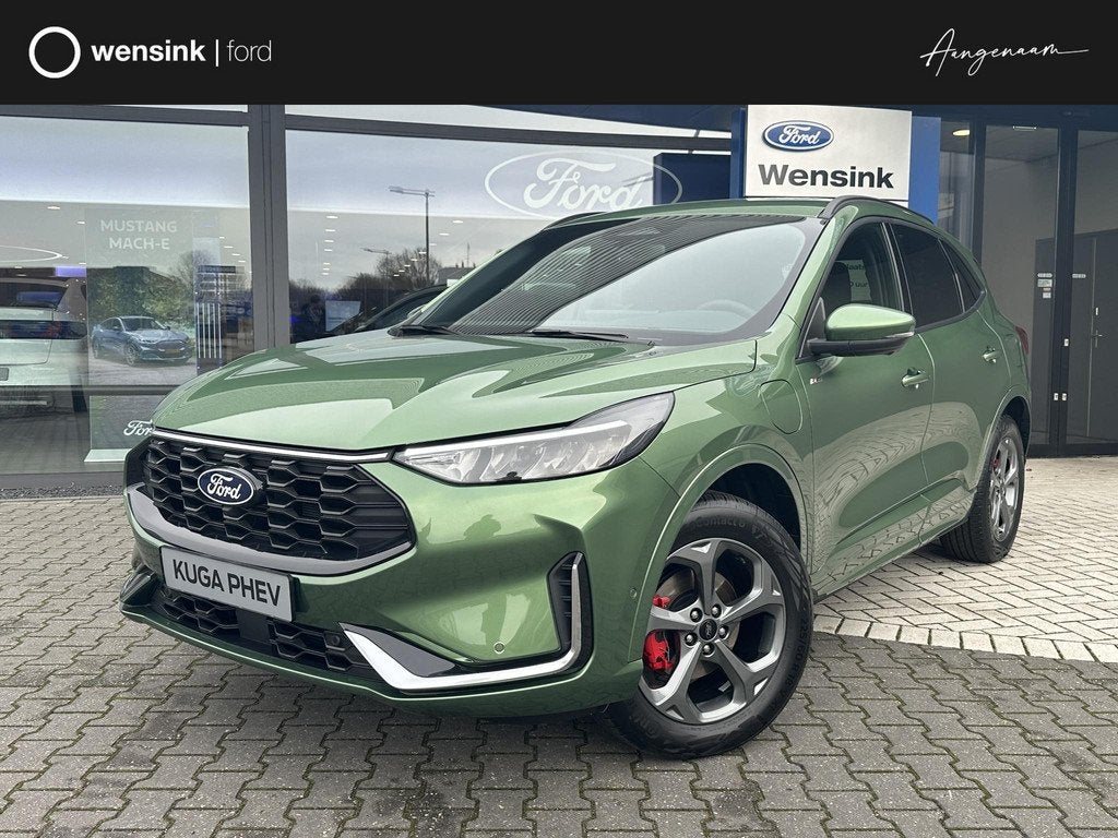 Ford Kuga 2.5 PHEV ST-Line X €5.000,- Voordeel | Winter pa, Auto's, Ford, 14 kWh, 4 cilinders, Leder en Stof, Plug-in hybride