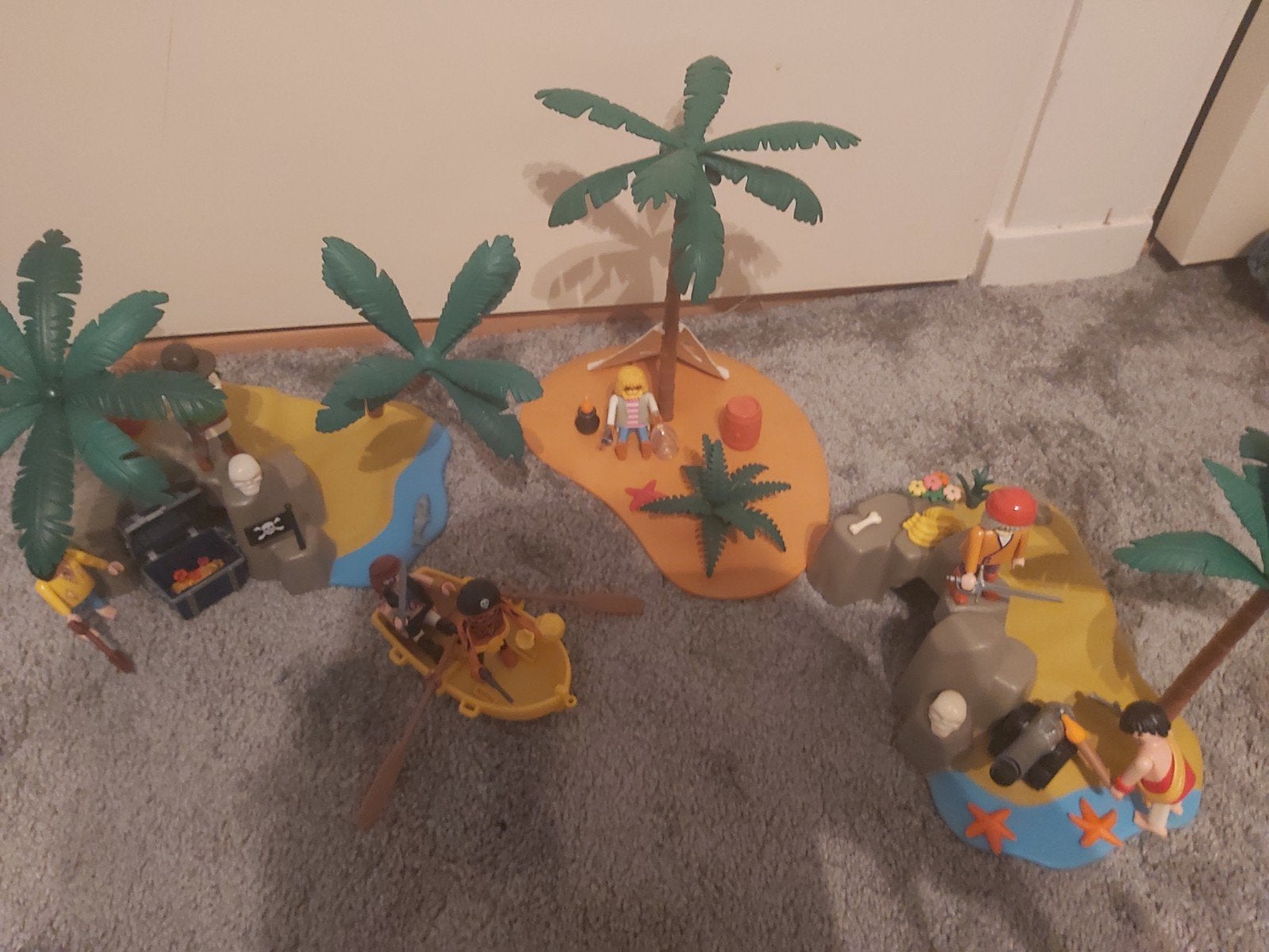 Playmobil Piraten Eilanden met Drenkelingen en Schat, Pirates, Gebruikt, Complete set, Overige typen