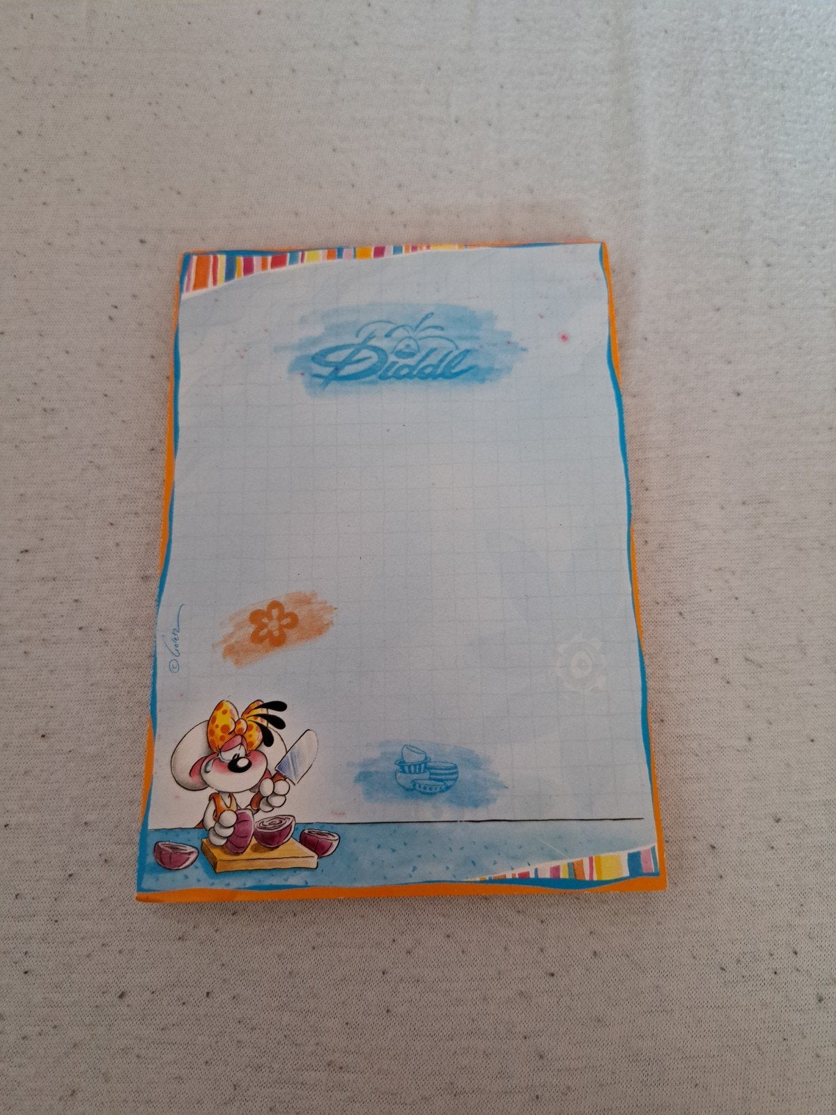 nostalgisch Diddl-schrijfblok, Verzamelen, Diddl, Ophalen of Verzenden, Diddlina, Zo goed als nieuw, Papier, Kaart of Schrift