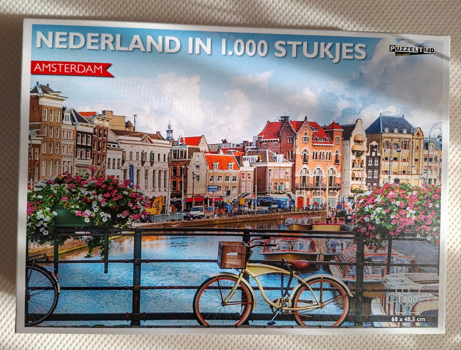 Legpuzzel Nederland in 1000 stukjes - Amsterdam, Ophalen of Verzenden, 500 t/m 1500 stukjes, Zo goed als nieuw, Legpuzzel