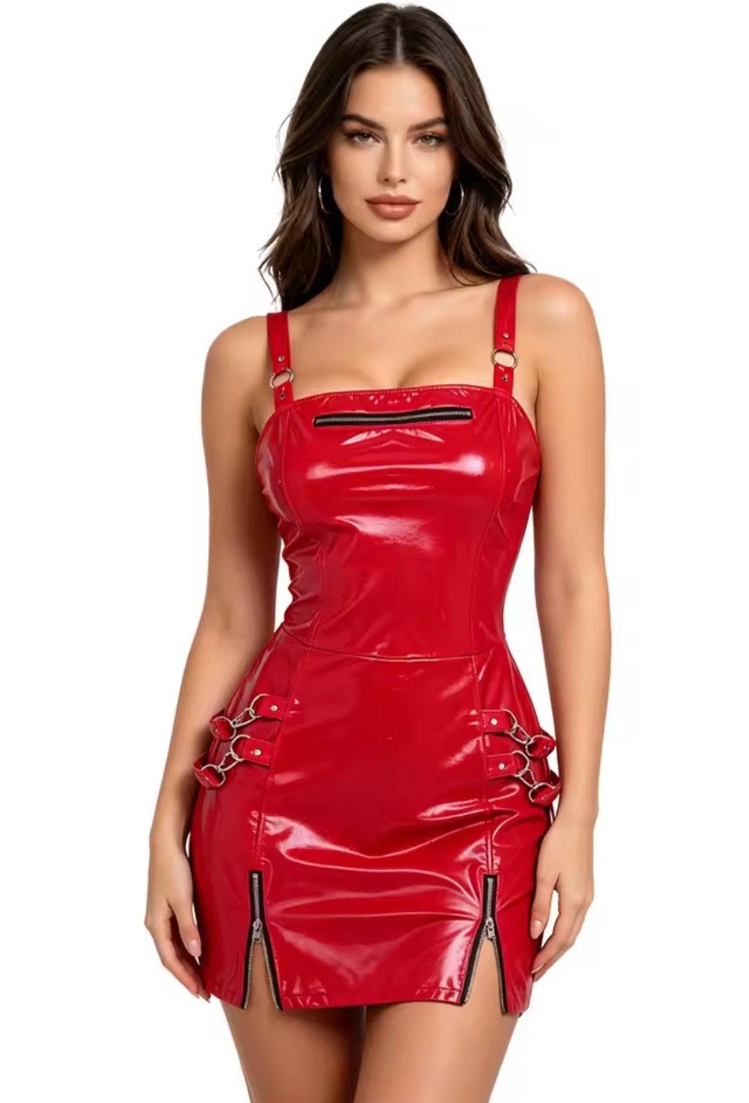 Bijzonder Mooie Lak Jurk met Extra's, tm 3XL, Kleding | Dames, Jurken, Verzenden, Zwart, Nieuw, Maat 34 (XS) of kleiner