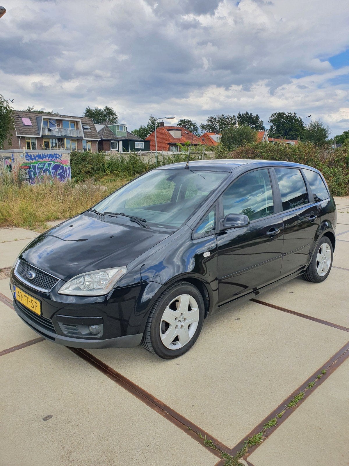 Ford C-Max 1.6 74KW 2007 Zwart, Voorwielaandrijving, 1596 cc, 4 cilinders, 100 pk