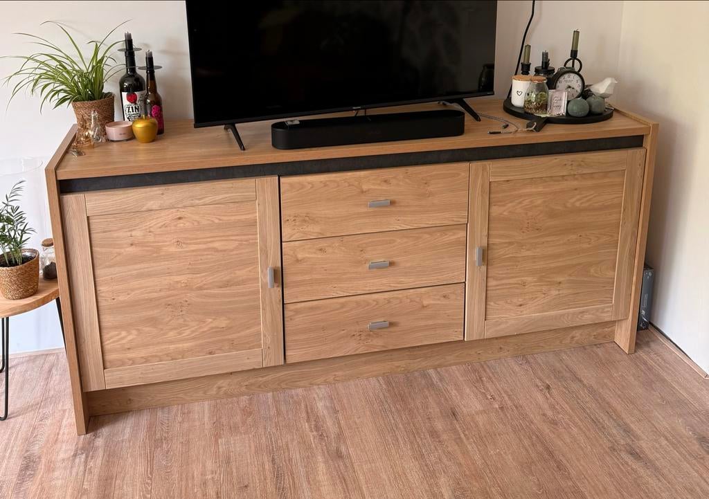 Dressoir, Huis en Inrichting, Kasten | Dressoirs, Gebruikt, 150 tot 200 cm, 50 tot 75 cm, Met lade(s), Met deur(en), Eikenhout