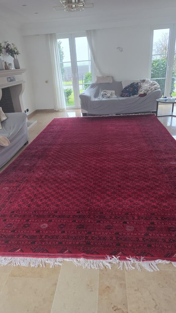 Prachtig Afghaans Tapijt Marmar Qalin - Handgeknoopt, Traditioneel, Oosters, Afghaans, Ophalen of Verzenden, 200 cm of meer, Rechthoekig
