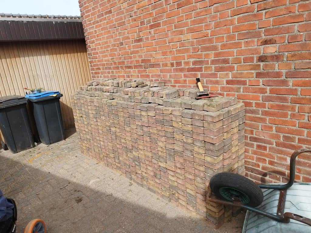 Terras stenen 10x10, Tuin en Terras, Ophalen, Gebruikt, Beton, Klinkers