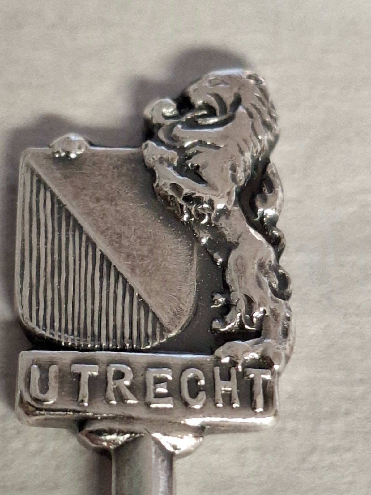 Verzilverde theelepel met posthoorn merkje - Utrecht, Ophalen of Verzenden