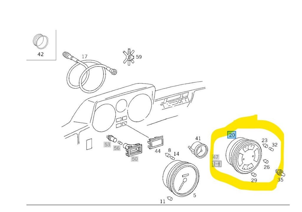 G-klasse W460 en W461 cockpit instrumenten, Verzenden, Gereviseerd, Mercedes-Benz